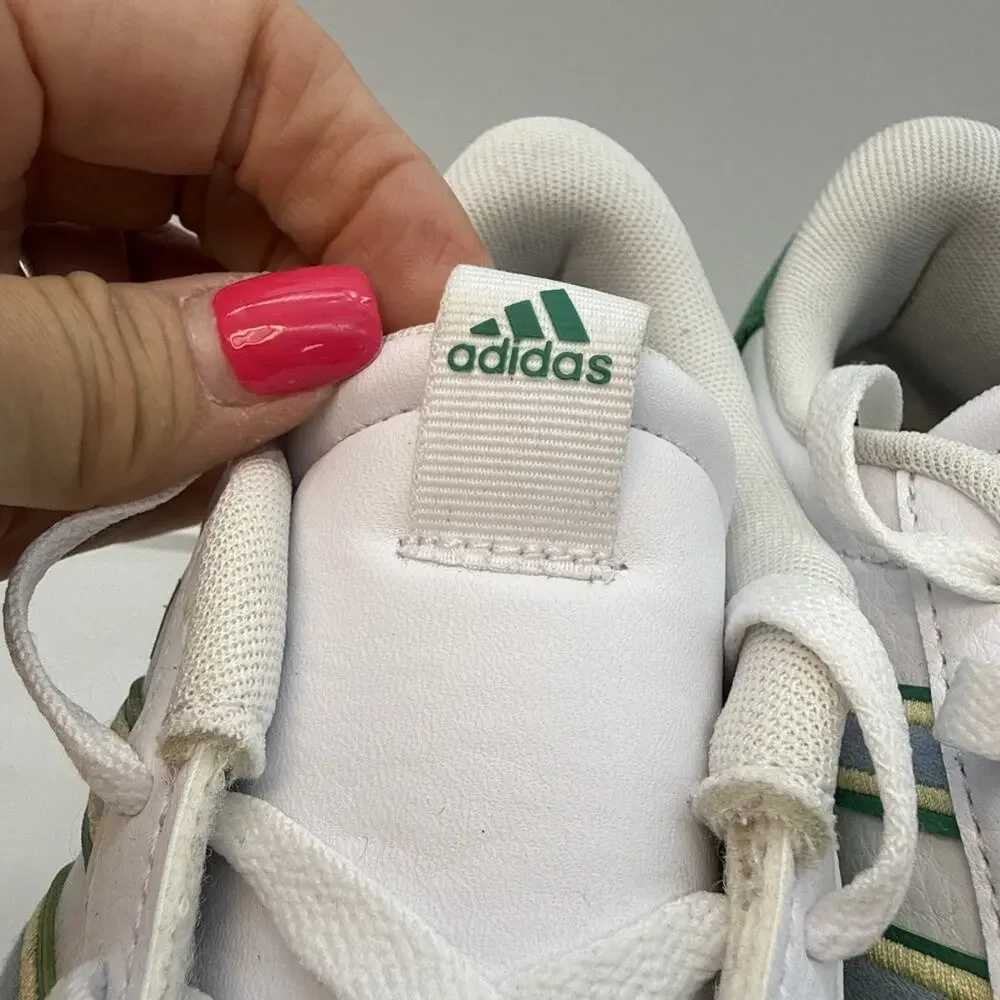Women’s Size 10 Adidas VL Court 3.0 White Semi Court Green Excellent Condition